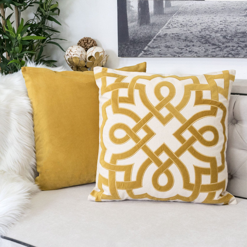 House of Hampton® Mcnair Geometric Cotton Indoor/Outdoor Throw Pillow